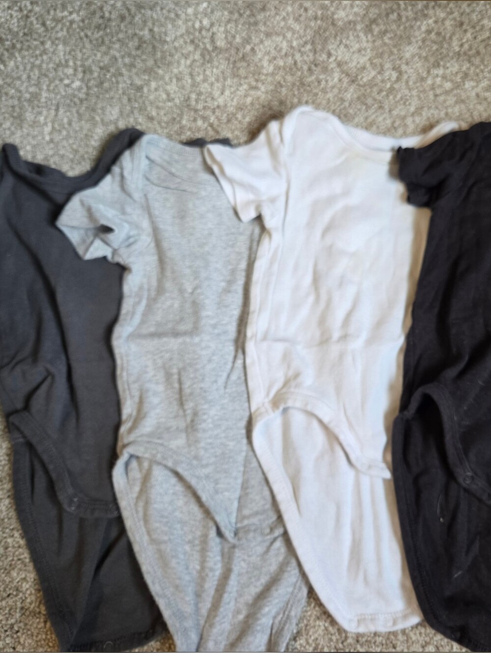 H&M Black, Gray, White, Charcoal Baby Bodysuit Set
